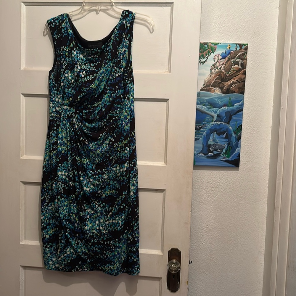 Blue print dress
